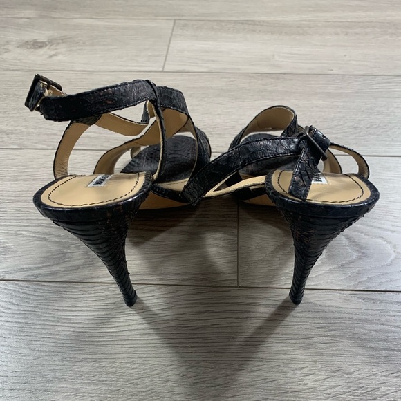 Manolo Blahnik Alligator Animal Print Slingback Sandal Heels - Picture 9 of 13